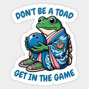 Bowling frog Sticker